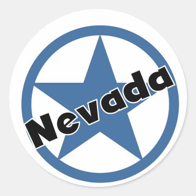 Circle Nevada Classic Round Sticker (Front)