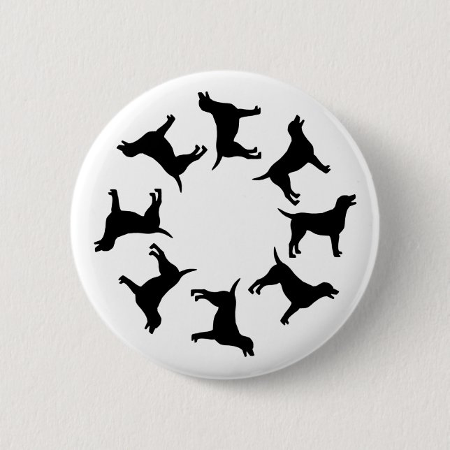 Circle of Black Labs Button (Front)