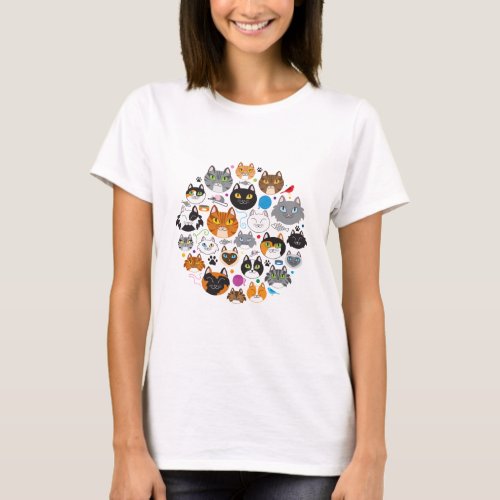 Circle of Cats Womens T_Shirt