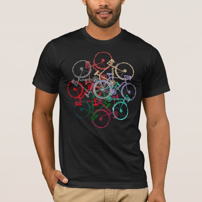 Circle of Color Bicycles  T-Shirt (Front)