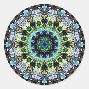 Circle of Colorful Symmetry Classic Round Sticker