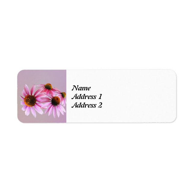 Circle of Coneflowers Save the Date Label (Front)