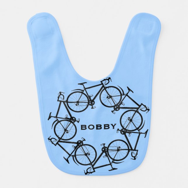 Circle of Cycles Design Baby Bib (Front)