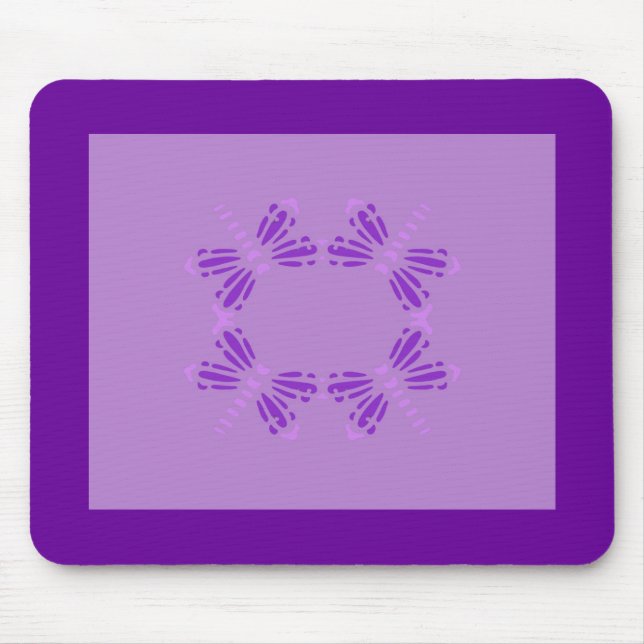 Circle of Dragonflies, purple & pink Mouse Pad (Front)