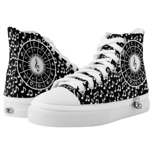 Circle of fifths and music notes sneakers