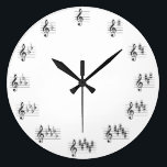 Circle of Fifths Clock<br><div class="desc">This musician's clock tells time using key signatures. Each hour represents a step along the circle of fifths for major keys, with noon as C major.</div>