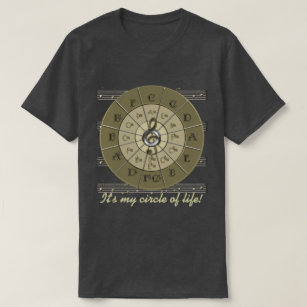 Circle of Fifths Deco Gold T-Shirt