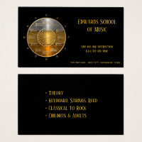 Circle of Fifths for Music School Business Cards