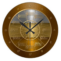 Circle of Fifths for Musicians Who Shine Large Clock