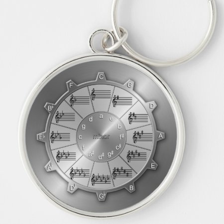 Circle Of Fifths Gear For Musicians Keychain