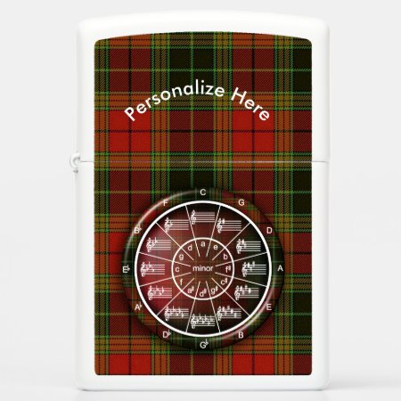 Circle Of Fifths In Celtic Plaid For Musicians Zippo Lighter