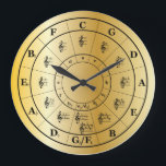 Circle of Fifths Music Theory Cheat sheet Large Clock<br><div class="desc">for music students</div>