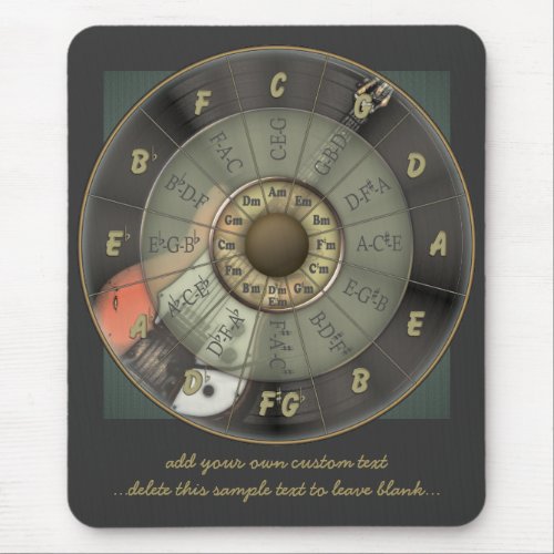 Circle Of Fifths _ Vintage Guitar Personalized Mouse Pad