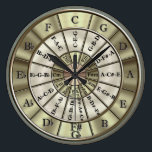Circle Of Fifths Wall Clock<br><div class="desc">All musicians should know the importance of the circle of fifths. What better way to learn it or remind yourself than purchase a great item with it on! This stylish and useful clock design shows the major keys and their relative minors plus the major triads. A great gift idea for...</div>