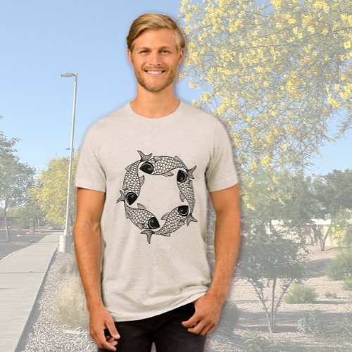 Circle of Fish  T-Shirt Tri-Blend Shirt