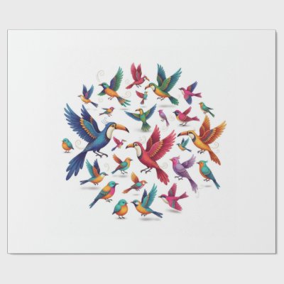 Circle of Flight - Harmony in Motion Wrapping Paper
