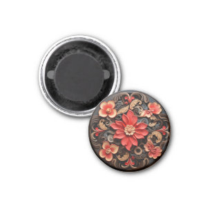 Circle of Flowers 1 Baroque Magnet