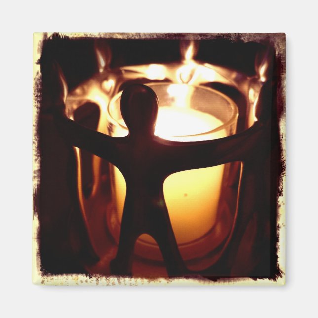 Circle of Friends Votive Candle Retro Filter Magnet (Front)