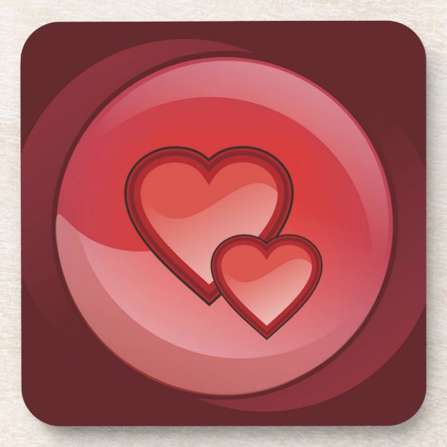 Circle of Hearts Cork Coaster (Front)