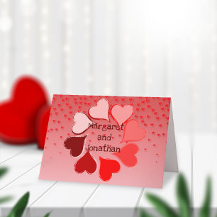 Circle Of Hearts Personalized Holiday Card