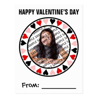 Circle of Hearts Photo Valentine Exchange Postcard