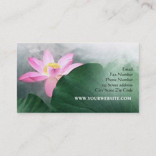 Circle of Life Oriental Zen Feng Shui Koi & Lotus Business Card | Zazzle