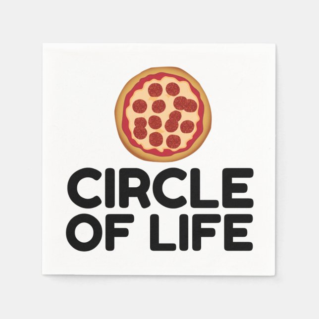 CIRCLE OF LIFE PIZZA NAPKINS (Front)