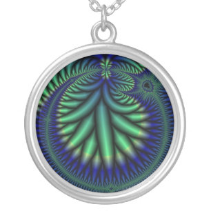 circle of life silver plated necklace