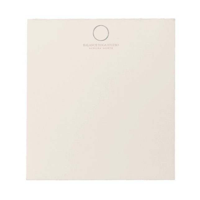 Circle of Life Symbol Yoga Instructor Notepad (Front)