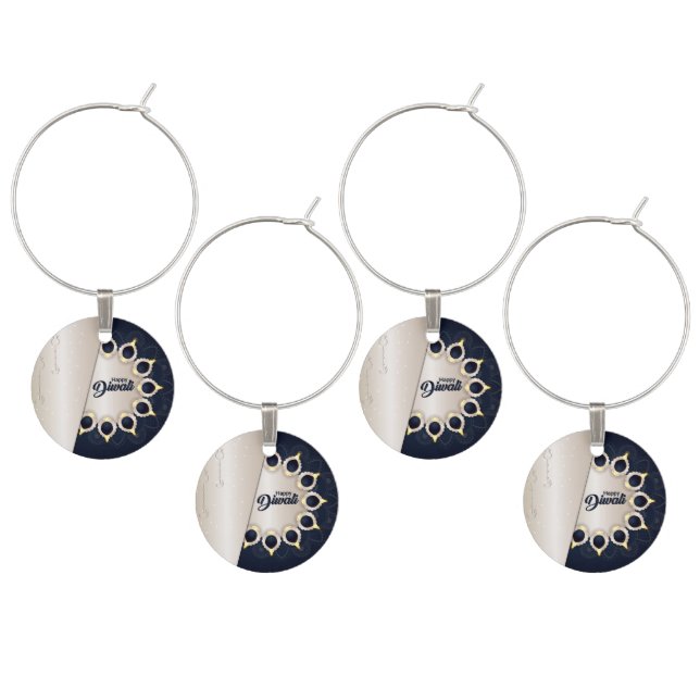 Circle of Light – Diwali Harmony Wine Charm (Staggered)