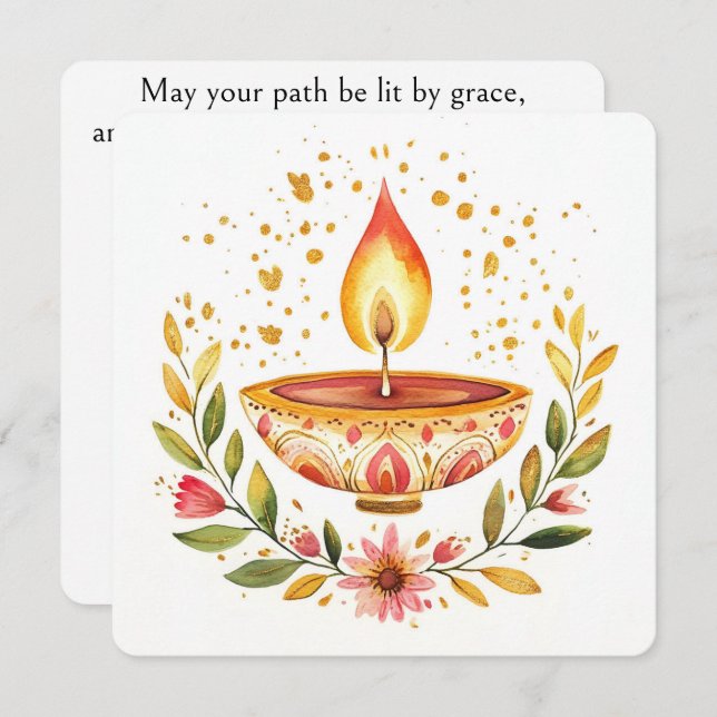 Circle of Light, Diwali Holiday Card (Front/Back)
