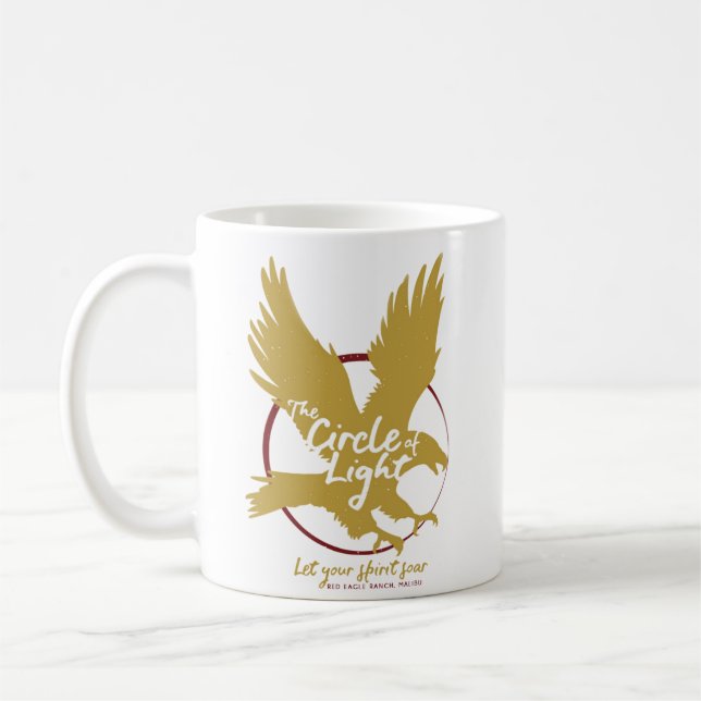 Circle of Light (Red Eagle Ranch, Malibu Retro) Coffee Mug (Left)