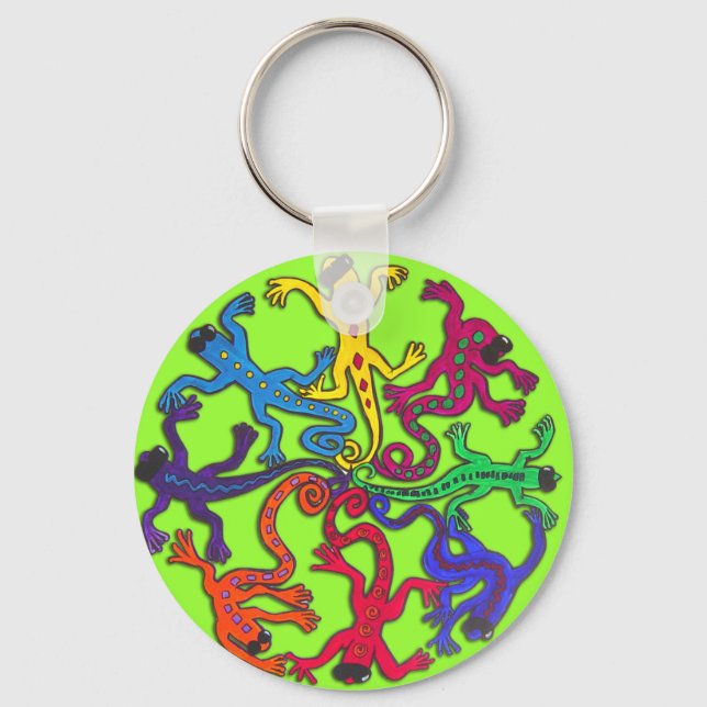 Circle of Lizards Keychain (Front)