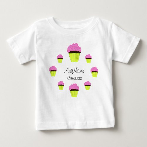 Circle of Love Cuteness Cupcakes Baby T_Shirt