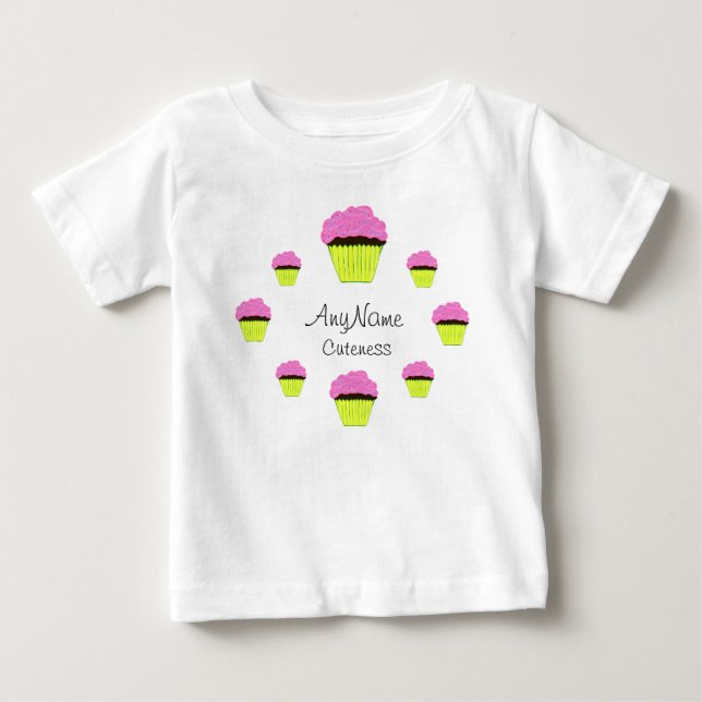 Circle of Love Cuteness Cupcakes Baby T-Shirt (Front)