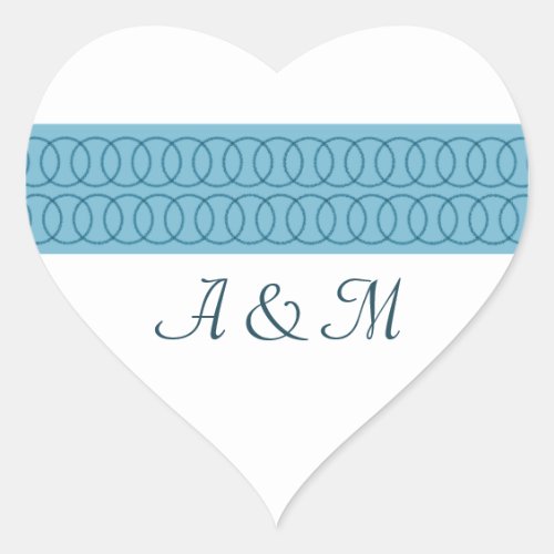 Circle of Love Monogram Heart Stickers