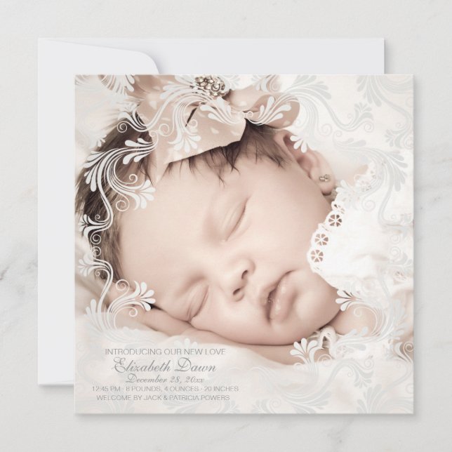 Circle of Love Photo Birth Announcement (Front)