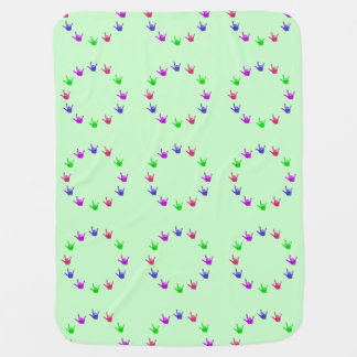 Circle of love sign language hands, baby blankets