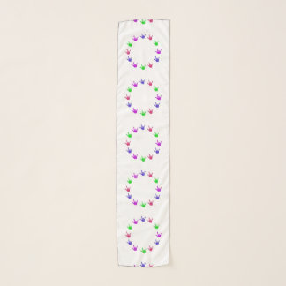Circle of love, sign language hands, chiffon scarf