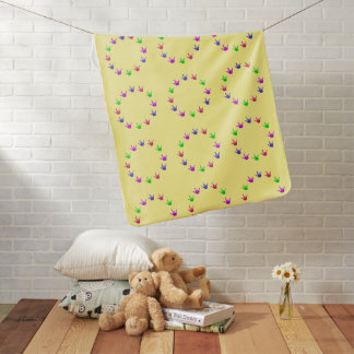 Circle of Love Sign Language Hands Yellow Baby Blanket