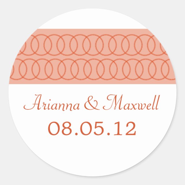 Circle of Love Wedding Stickers (Front)
