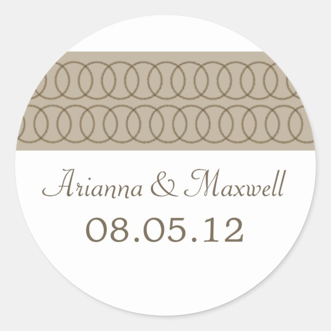 Circle of Love Wedding Stickers (Front)