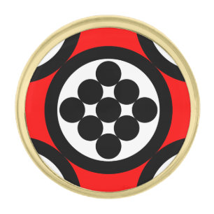 Circle of Nine by Kenneth Yoncich Gold Finish Lapel Pin