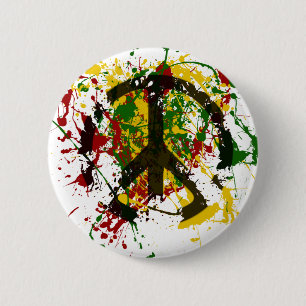 Circle of Peace Paint Pinback Button