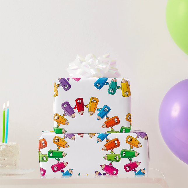 Circle Of Pencils Wrapping Paper (Creator Uploaded)