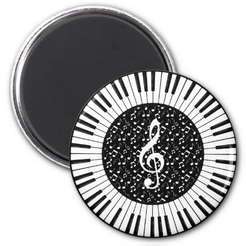 Circle of Piano Keys Design Magnet