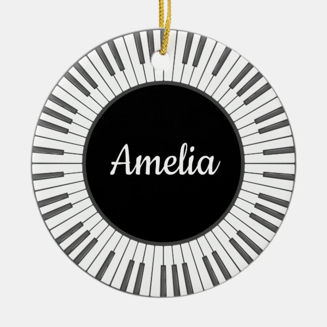 Circle of Piano Keys Design Ornament