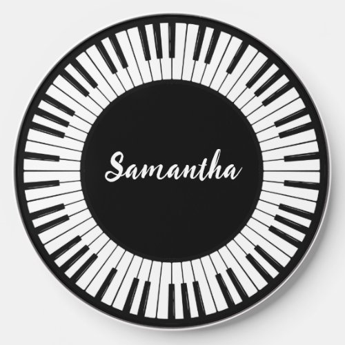 Circle of Piano Keys Design Wireless Charger