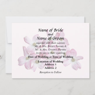 Circle of Pink Dogwood Invitation