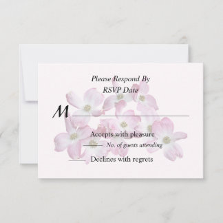 Circle of Pink Dogwood RSVP Card